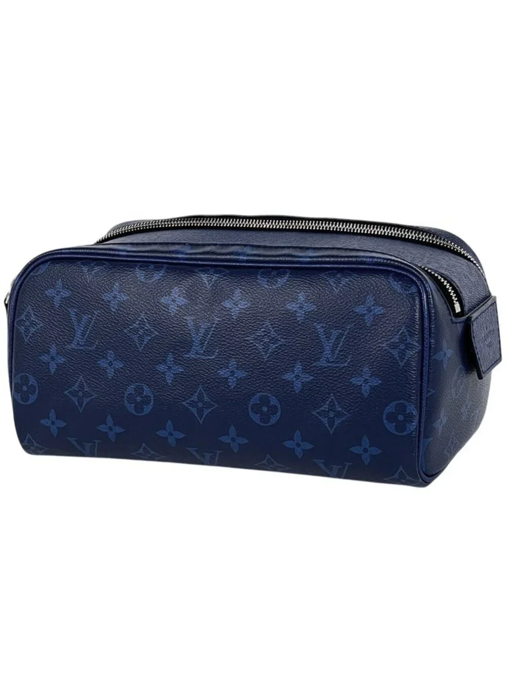 Louis Vuitton Dopp Kit Pouch Travel Bag Second Taigarama Cobalt